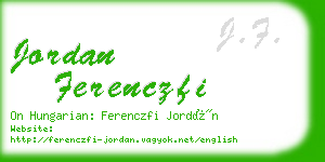 jordan ferenczfi business card